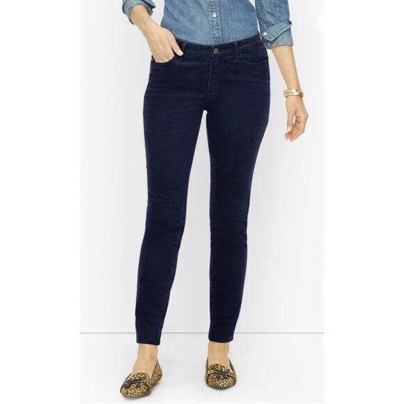 Talbots Pants - Talbots‎ Navy Blue Corduroy Jegging Pants High Rise Skinny Womens Size 10 (296)
